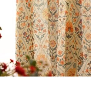 Floral Patterned Curtain PAIR
